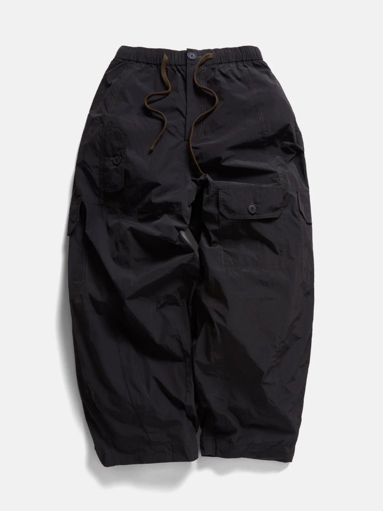 18 East Kaden Balloon Pants Black Shroom Stitching Brushed Nylon Size L Nwt — image 4 of 4